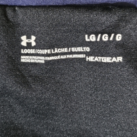 Under Armour Navy Blue Loose Heatgear Athletic Running Shorts Size L - Picture 7 of 7